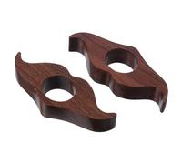 SECFOU Lot de 2 Marque-pages en Bois de Noyer 8,5 X 3,3 X 1,5 Cm, Porte-doigts de Lecture Ergonomique et Réutilisable, Accessoire Créatif pour Lecture Main, Maison et Voyage