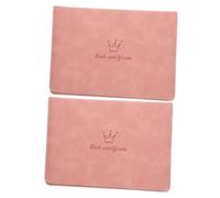 SECFOU Lot de 2 Pochettes de Protection Rigides pour Certificat de Naissance 22,5 X 16 Cm, Couleur Rose, Étui Multifonction pour Rangement Sécurisé de Documents Bébé, pour Voyage