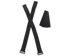 SECFOU Lot de 2 Sangles de Bottes Noires en Nylon Élastique avec Fermeture Auto-agrippante pour Cuissardes à Bride Offrant un Maintien Ajusté et Antidérapant