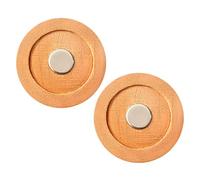 SECFOU Lot de 2 Supports Magnétiques Adhésifs Muraux pour Télécommandes TV et Climatiseur, Fixation sans Perçage, Installation sans Trace, Rangement Mural Compact, Couleur Bois Naturel,