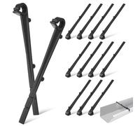 SECFOU Lot de 20 Crochets de Fixation en Plastique Abs Noir pour Gouttière Clips Droits, Installation Discrète et Protection des Gouttières de Maison