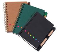 SECFOU Lot de 3 Blocs-notes Adhésifs à Spirale, Papier Lisse pour Écriture Fluide, Format Pratique, Fournitures Scolaires et Bureau, pour Réunions et Prise de Notes Quotidiennes