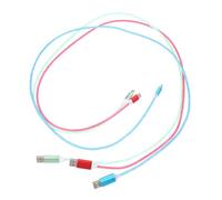 SECFOU Lot de 3 Câbles USB Type-c LED Éclairage Clignotant Rouge, Vert et Bleu, Charge Rapide, 1 Mètre, Câble de Chargement pour Téléphone Portable et Ordinateur, Guirlande Lumineuse