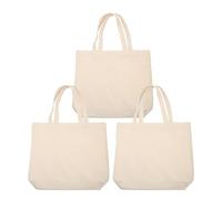 SECFOU Lot de 3 Paquet Fourre-Tout à Provisions en Toile Réutilisable 40x35x10 Cm, Grosse Capacité, Poignées Souples, Pliables pour Rangement Facile, Paquet Cabas Écologiques pour