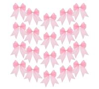 SECFOU Lot de 30 Nœuds Roses en Ruban Polyester 5 Cm pour Emballage Présent, Décoration DIY Saint-Valentin et Mariage, Accessoires Bricolage Romantique pour Fête et Papeterie