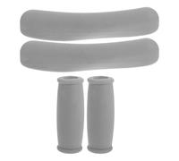 SECFOU Lot de 4 Coussinets de Rechange Gris pour Béquilles Housses de Support Rembourrées Antidérapantes pour Aisselles et Poignées Accessoires Confortables pour Marche Intérieure et
