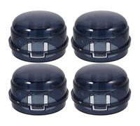 SECFOU Lot de 4 Couvercles de Boutons de Cuisinière à Gaz Noirs, Protection Sécurité Garçon et Filles Anti-dérapante et Anti-saleté pour Gazinière Domestique, Accessoires de Sécurité