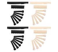 SECFOU Lot de 4 et Chevalets en Plastique Stables pour Guitare Acoustique et Folk Épingles de Guitare Précises pour Réparation