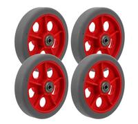 SECFOU Lot de 4 Roulettes de Rechange Silencieuses pour Chariot Pliant 5 Pouces en Polyuréthane, Roues Résistantes à L'usure pour Paniers à Provisions, Chariots à Linge et Paquet