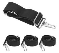 SECFOU Lot de 4 Sangles de Caisse Claire Polyester Crochet Métallique, Accessoire Tambour Réglable Noir, pour Tambour Africain et Fanfare, Confortable et Solide pour Percussion