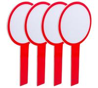 SECFOU Lot de 4 Tableaux Effaçables à Sec Portables en Panneau Rigide Rouge Surface Lisse, Multi-usages pour École et Bureau, Pagaies de Réponse Pratiques pour Garçon Couleur Aléatoire