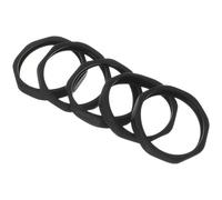 SECFOU Lot de 5 Anneaux Anti-roulement pour Microphone en Plastique Noir, Accessoires Microphone Légers et Solide, Bagues Antidérapantes Portatives pour Karaoké, Concerts et Conférences