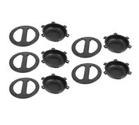 SECFOU Lot de 5 Poignées Encastrées Rondes en Abs 146x38 Mm Noires pour Enceintes de Scène, Accessoires Audio Robustes et Confortables, pour Transport et Installation de Caissons