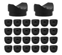 SECFOU Lot de 50 Rondelles Arquées en Plastique Noir pour Déambulateur, Diamètre 22 Mm, Rondelles Antidérapantes de Bec de Canard pour Stabilité Bruit, Accessoires de Maintien