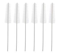 SECFOU Lot de 6 Brosses de Nettoyage en Nylon et Acier Inoxydable pour Appareils Auditifs, Petites Tiges Pratiques pour Nettoyage Complet des Tubes et Conduits, Accessoires Portables