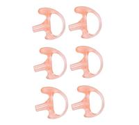 SECFOU Lot De 6 Embouts Auriculaires Silicone Taille Moyenne pour Écouteurs Air Tube Spiralé Radioamateur Usage Professionnel Sécurité Pompiers Couleur Transparent
