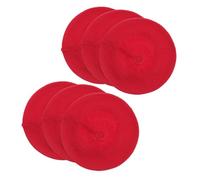 SECFOU Lot de 6 Housses Tricotées Rouges pour Protections Auditives de Casque Circum-auriculaire, Coussinets D'écouteurs Lavables, Accessoires Légers et Respirants pour Sport, Gaming