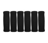 SECFOU Lot de 6 Manchons de Poignée en Mousse Noire pour Déambulateur, Coussinets Antidérapants pour Canne et Béquille, Rembourrage Confortable et Respirant, Accessoires Mobilité Santé