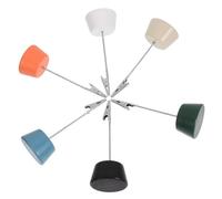 SECFOU Lot de 6 Porte-mémos en Bois avec Pince Crocodile, Support Carte de Table Rustique, Porte-cartes de Visite Multifonction pour Bureau et Maison, Couleurs Couleur Aléatoire