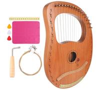 SECFOU Lyre Harpe à 16 Cordes en Bois Naturel, Instrument à Cordes Portable pour Débutants, Harpe Délicate et Légère, Musique Classique et L’apprentissage Musical