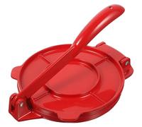 SECFOU Machine à Tortillas en Aluminium 16,5 Cm Rouge, Presse à Tortillas Pliable Antiadhésive Compatible Lave-vaisselle Cuisine Maison, Outil Polyvalent pour Tacos et Pâtisseries