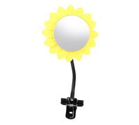 SECFOU Miroir de Sécurité à Clipser en Fer Carré Jaune Clip Robuste, Miroir Convexe pour Angle Mort, pour Bureau et Espace de Travail Minimaliste