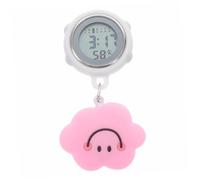 SECFOU Montre Infirmière Numérique Clip Rétractable en Silicone et Métal, Chronomètre Précis, Style Élégant pour Personnel Hospitalier