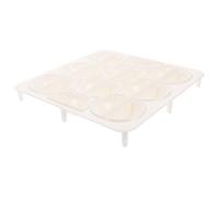 SECFOU Moule à Raviolis Préparation Rapide 18 Trous Beige en Plastique Outil Cuisine Facile à Nettoyer Façonnage Professionnel des Boulettes