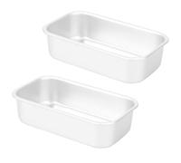 SECFOU Moules à Four en Alliage d'Aluminium Rigoureux, Lot de 2 Moules à Cake Carrés, Surface Lisse Antiadhésive, Adaptés pour Cuisson de Toast et Gâteau, Outils Cuisine pour Usage