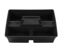 SECFOU Organisateur D'outils de Nettoyage Poignée Moulée et Fond Plat en Pp 3 Compartiments Design Compact pour Usage Commercial et Entretien des Sanitaires