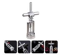 SECFOU Ouvre-Bouteille à Vis Créatif Multifonction en Alliage de Zinc Coupe-Capsule et Décapsuleur Intégré Finition Polie Miroir Usage pour Vin Rouge et Bière Outil de Bar Portable