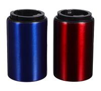 SECFOU Ouvre-bouteille Automatique en Acier Inoxydable 2pcs à Bouton-poussoir Portable sans Dommage pour Capsule, Design Compact pour Pique-niques et Bar à Domicile