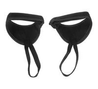 SECFOU Paire de Dragonnes pour Bâtons de Randonnée et Bâtons de Marche, en Polyester Noir, Double Protection Antidérapante, Activités Sportives en Plein Air
