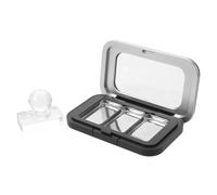 SECFOU Palette de Fards à Paupières Blush Vide, Coffret Produit de Beauté DIY à 3 Compartiments, Plastique, Système Magnétique, Couvercle Transparent, Plateau de Pressage Intégré,