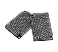SECFOU Panneau Réflecteur Rétroréfléchissant Carré 2pcs Noir en Abs et Acrylique, Haute Compatibilité Capteurs Photoélectriques, Résistance aux Intempéries pour Équipements de Sécurité