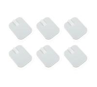 SECFOU Patchs de Thérapie Carrés 4,5 X 6 Cm en Hydrogel Silicone Auto-adhésifs sans Latex, Lot de 6 Électrodes pour Stimulateurs Musculaires, Accessoires de Physiothérapie