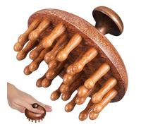 SECFOU Peigne Massage Du Chevelu Bois Naturel à Dents Larges Brosse Gua Sha pour Chevelu Démêlant pour Cheveux Mouillés et Secs Soin Complet Antipelliculaire pour Homme et Femme