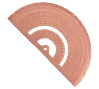 SECFOU Petit Rapporteur en Cuivre Marron Semicirculaire Outil de Mesure Précis pour Dessin et Angles 180 Degrés Outil Mathématique Rétro pour Étudiants