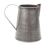 SECFOU Pichet Porte-Fleurs en Fer Rétro Style Shabby Chic Pot de Composition Décoratif 1 Pièce Couleur Métal Naturel Porte-Plantes Créatif pour Décoration Intérieure et Jardin