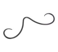 SECFOU Piercing Nez Anneaux en Acier Inoxydable Noir 6.2x1.5cm pour Septum et Moustache Convient Plupart des Gens