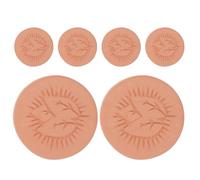 SECFOU Pierre Humidificatrice Ronde en Terre Cuite 3,7 Cm Forme Feuille, Lot de 6 Disques Humidificateurs Réutilisables pour Cigares, Sucre et Fruits Secs, Contrôle D’humidité
