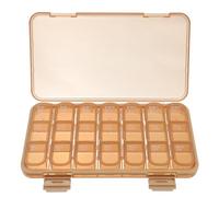 SECFOU Pilulier Hebdomadaire Portable 7 Jours 21 Compartiments Étanches pour Remède, Organiseur de Pilules Mini Taille, Boîte de Rangement Pratique pour Voyage et Usage Couleur