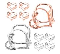 SECFOU Pince à mâchoire petit coeur d'amour pince cheveux Barrette à cheveux simple clips de griffe mentale lot de 10 en alliage, style mignon et charmant, pour femmes, tenue formelle
