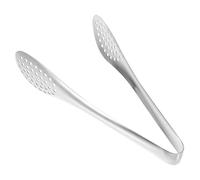 SECFOU Pince Alimentaire en Acier Inoxydable 304, Longue Pince de Service Ergonomique Argentée, pour Barbecue, Toast Cuisine, Ustensile Pratique pour Réception et Grillades