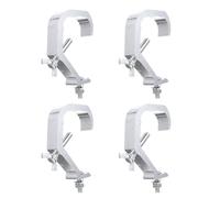 SECFOU Pince en C pour Treillis en Alliage D'aluminium Argenté 4pcs Design Anti-dérapant et Capacité Maximale de 60kg pour Éclairage de Scène Théâtre ou Bar