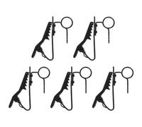 SECFOU Pince Facile à Installer Portable Noir pour Microphone Cravate Lot de 5 Clips de Fixation pour Live Streaming et Interview