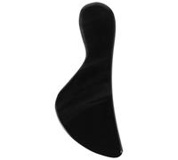 SECFOU Planche de Massage en Corne Légère pour Visage Noir, Outil Gua Sha Naturel Favorisant la Circulation Sanguine, pour Usage Professionnel Domicile