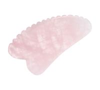 SECFOU Planche de Massage Guasha en Cristal de Rose Dents, Outil de Massage Corporel et Facial, Grattage pour Soulager les Muscles, Conseil Spa Pratique et Solide, Accessoire Bien-être
