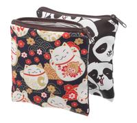 SECFOU Pochette Imperméable Design Cartoon Adorable pour 2 Pièces Serviettes Hygiéniques Réutilisables en Polyester Légère et Portable pour Adolescentes et Étudiantes
