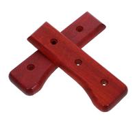 SECFOU Poignée de Couteau Cuisine en Bois de Poirier Rouge Trous Remplacement pour Manche de Coupeur Accessoire Ergonomique pour Ustensiles Cuisine Compatible Coupe-Légumes Maniable